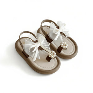 ZenWalk- Pearl Bow Baby Girl Sandals - Zen Walk