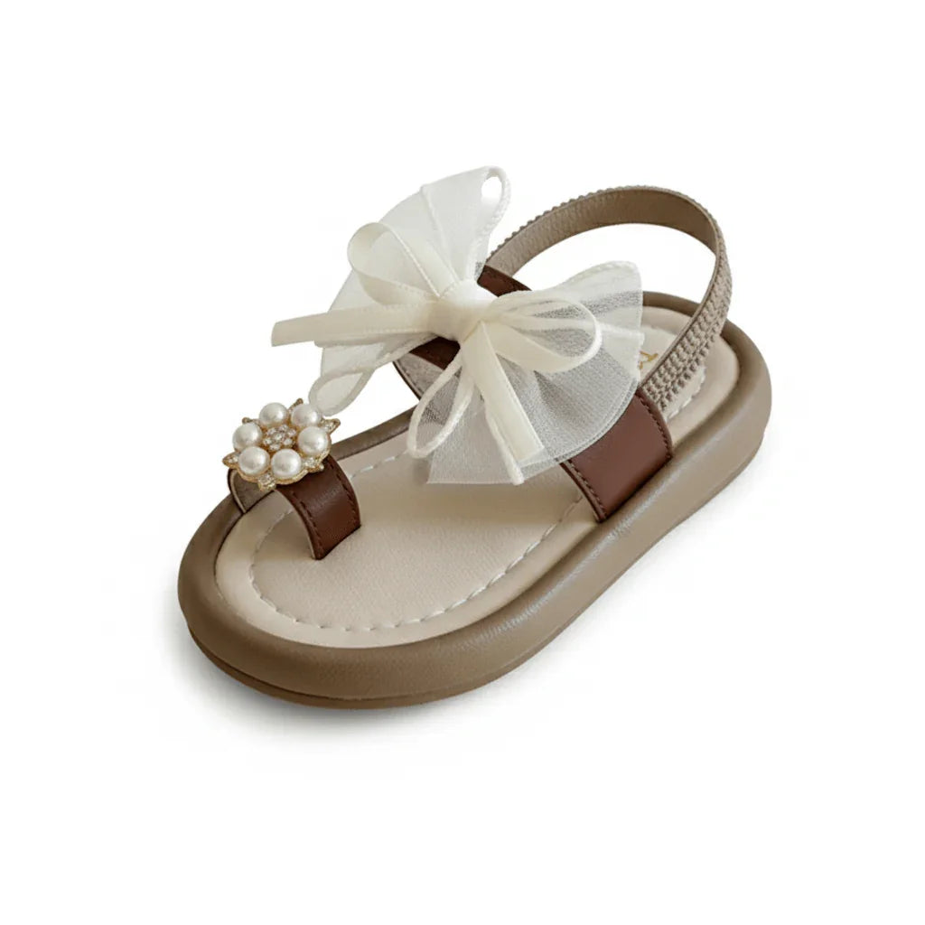 ZenWalk- Pearl Bow Baby Girl Sandals - Zen Walk