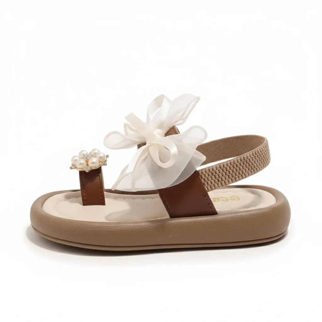 ZenWalk- Pearl Bow Baby Girl Sandals - Zen Walk