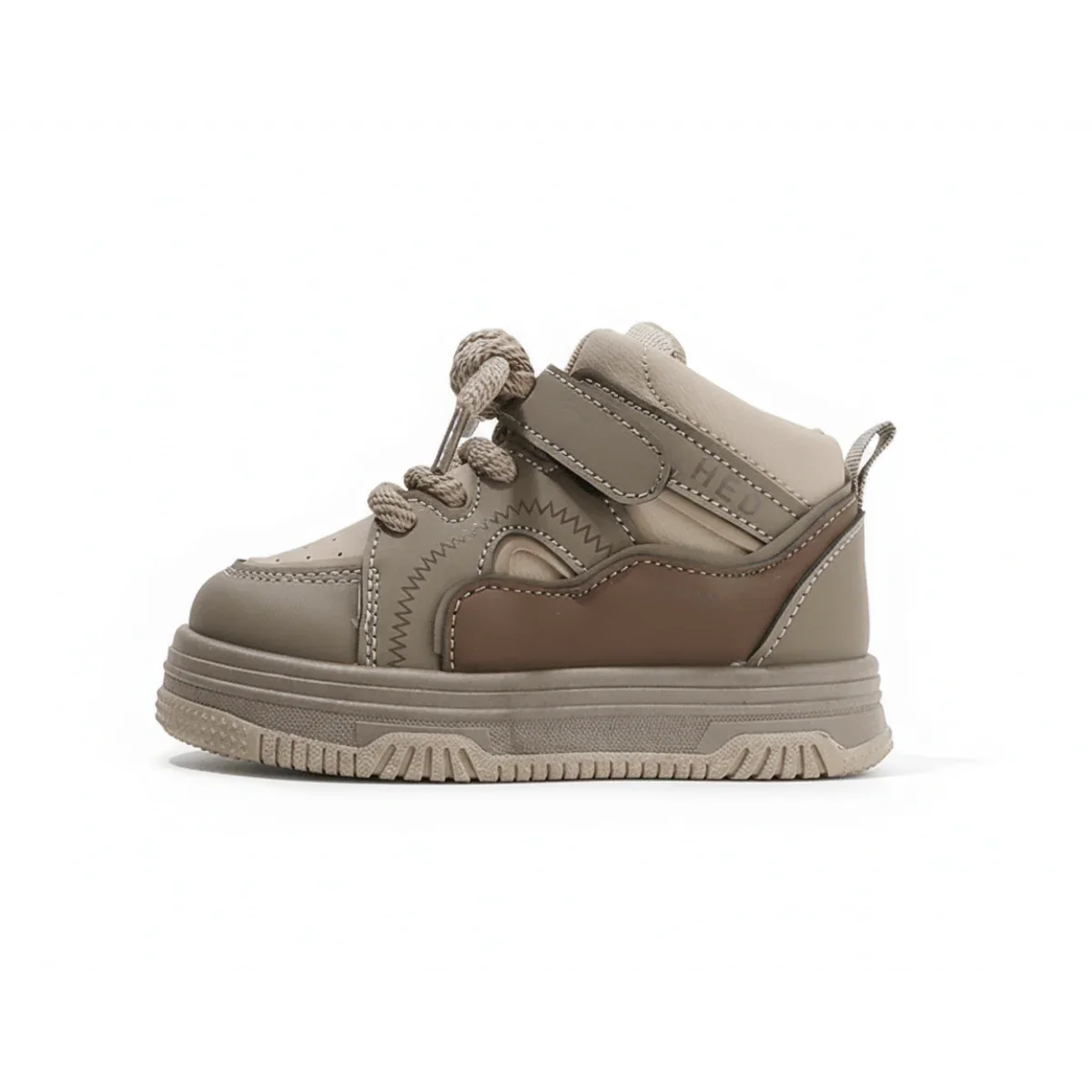 ZenWalk- Brown High-Top Kids Sneakers - Zen Walk