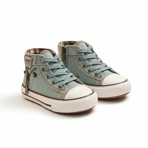 ZenWalk- Denim High-Top Kids Sneakers - Zen Walk